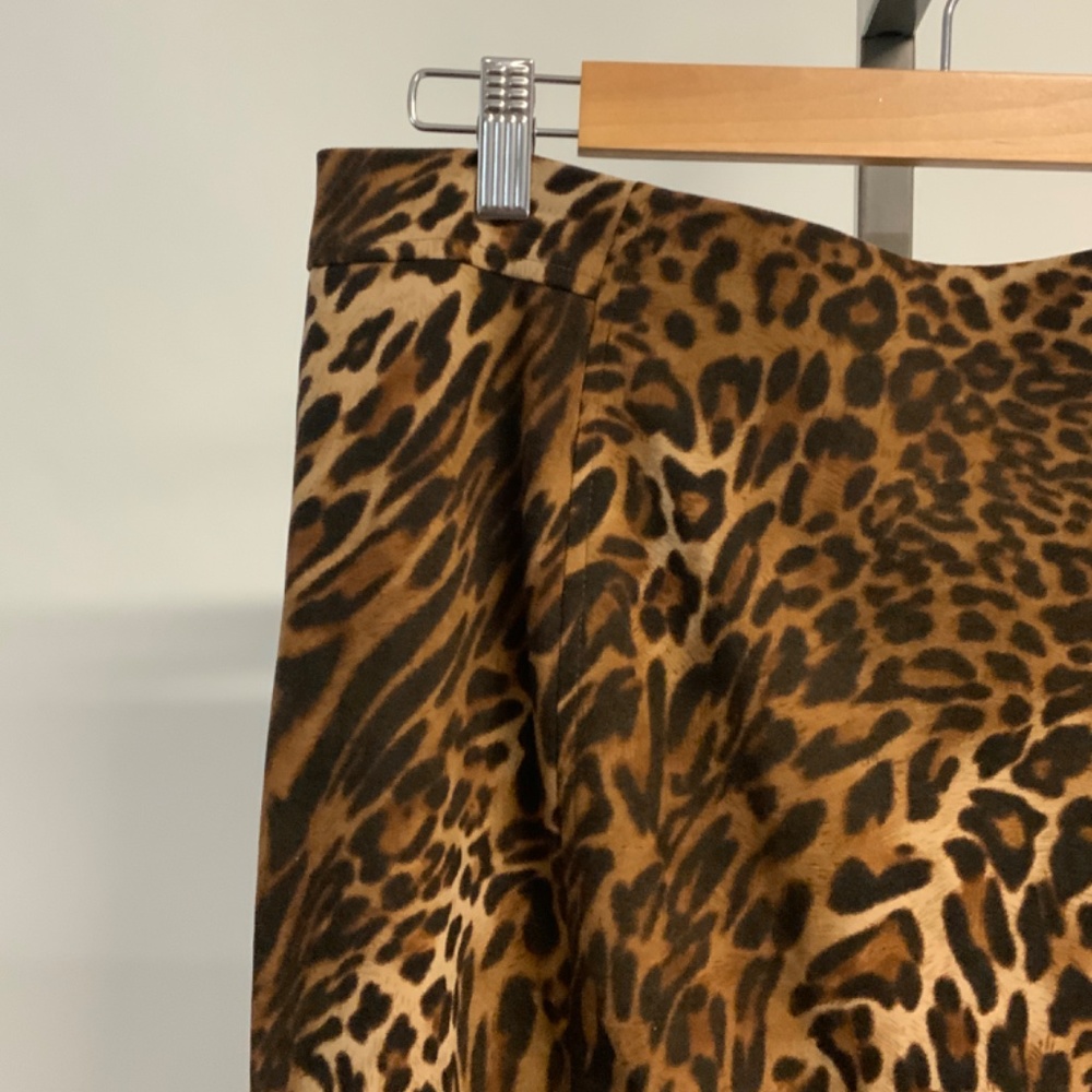 Laura Scott Leopard Animal Print Skirt – Brown/Tan- Size 12 - Picture 4 of 10